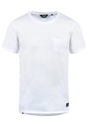 !Solid Andrej Herren T-Shirt Kurzarm Shirt Mit Rundhalsausschnitt Aus 100% Baumwolle, Größe:M, Farbe:White (0001)
