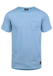!Solid Andrej Herren T-Shirt Kurzarm Shirt Mit Rundhalsausschnitt Aus 100% Baumwolle, Größe:M, Farbe:Sky Blue (1025)