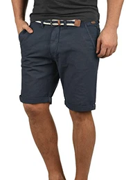 Indicode Mews Herren Chino Shorts Bermuda Kurze Hose mit Gürtel Regular Fit, Größe:M, Farbe:Navy (400)