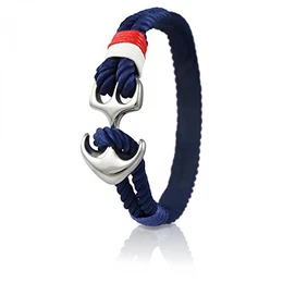 Anker-Armband mit Silbernem Edelstahl Anker für Damen und Herren - Marine 7037
