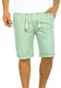 Blend Kaito Herren Chino Shorts Bermuda Kurze Hose Mit Kordel Aus 100% Baumwolle Regular Fit, Größe:S, Farbe:Foam Green (77206)