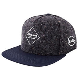 Re Snapback Cap Blau Schirm Unisex Premium Baseball Mütze Kappe Wolle