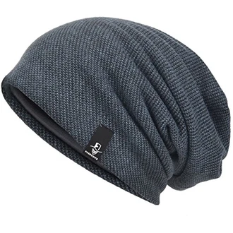VECRY Herren Mütze Strickmützen Slouch Beanie Cap Grau (305) VECRY Herren Mütze Strickmützen Slouch Beanie Cap Grau (305)