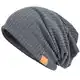 VECRY Herren Baumwolle Mütze Strickmützen Slouch Beanie Schädel Cap Winter Sommer Hüte (011s-Grau)
