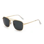 JIM HALO Retro Platz Flieger Sonnenbrille Gold/Grau