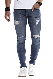 Leif Nelson Herren Jeans Hose Slim Fit Denim LN9150 Blaue/graue/weiße/Schwarze/Dunkel Blau (LN9150)