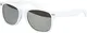 Balinco Original UV400 CAT 3 CE Vintage Unisex Retro Sonnenbrille - (Einzelpack - Rahmen: Weiß Matt, Gläser: Silber verspiegelt)