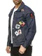 Redbridge Herren Denim Jeans Jacken Patches Biker Übergangsjacke Destroyed Casual Jeansjacken-M-Dunkel Blau