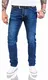 Rock Creek Designer Herren Jeans Hose Stretch Jeanshose Basic Slim Fit [RC-2115 - Blue Denim - W32 L32]