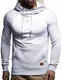 Leif Nelson Herren Pullover Hoodie mit Kapuze Moderner Sweatshirt-Pullover Langarm Sweatshirt Slim Fit LN8125 Grau Medium
