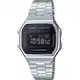 Casio Unisex Erwachsene Digital Quarz Uhr mit Edelstahl Armband A168WEM-1EF