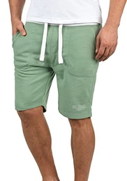 Juve Herren Sweatshorts Kurze Hose Jogginghose Mit Melierung Und Kordel Regular Fit, Größe:M, Farbe:Granite Green (77204)