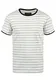 Indicode Reni Herren T-Shirt Kurzarm Shirt Mit Streifen Und Rundhalsausschnitt 100% Baumwolle, Größe:M, Farbe:Black (999)