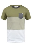 !Solid Malte Herren T-Shirt Kurzarm Shirt Mit Streifen Rundhals (SDMalte) Aloe