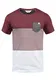 !Solid Malte Herren T-Shirt Kurzarm Shirt Mit Streifen Und Rundhals, Größe:M, Farbe:Wine Red (0985)