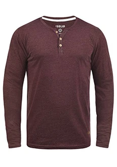 !Solid Herren Longsleeve Shirt SDVolko Weinrot Melange (8985)