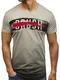 BOLF Herren T-Shirt mit Aufdruck Kurzarm Rundhalsausschnitt Slim Fit Breezy 181408 Hellgrün M [3C3]