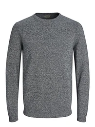 Dünner Langarm Strickpullover Rundhals Basic Sweater Shirt Jumper JJEBASIC, Größe Pullover:XXL,Farben:Navy