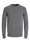 JACK & JONES Dünner Langarm Strickpullover Rundhals Basic Sweater Shirt Jumper JJEBASIC, Größe Pullover:XXL,Farben:Navy