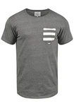 Redefined Rebel Maxton Herren T-Shirt Kurzarm Shirt Mit Rundhalsausschnitt Rundhalsshirt mit Brusttasche Forged Iron