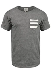 Redefined Rebel Maxton Herren T-Shirt Kurzarm Shirt Mit Rundhalsausschnitt Rundhalsshirt mit Brusttasche Forged Iron