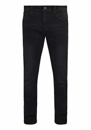 Indicode Aldersgate Herren Jeans-Hose Lange Hose Denim aus hochwertiger Baumwoll-Mischung Destroyed-Optik/Used-Look, Größe:W31/32, Farbe:Black (999)