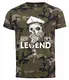 Neverless® Cooles Herren T-Shirt Totenkopf Skull Legend Camouflage Camo-Shirt Tarnmuster camo M
