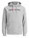 JACK & JONES Herren Hoodie Kapuzensweatshirt JJ Ecorp Old Logo Sweat Hood, Farbe:Grau, Artikel:- Light Grey Melange, Größe:L