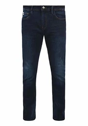 Aldersgate Herren Jeans-Hose Lange Hose Denim aus hochwertiger Baumwoll-Mischung Destroyed-Optik/Used-Look, Größe:W32/34, Farbe:Dark Blue (855)
