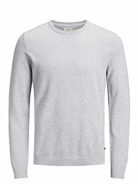 Male Strickpullover Klassischer MLight Grey Melange