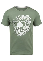 Perry Herren T-Shirt Kurzarm Shirt Mit Print Und Rundhalsausschnitt, Größe:M, Farbe:Laurel Green (77207)
