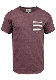 Maxton Herren T-Shirt Kurzarm Shirt Mit Rundhalsausschnitt, Größe:S, Farbe:Bordeaux