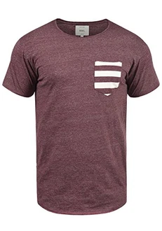 Redefined Rebel Herren T-Shirt Kurzarm Shirt Mit Rundhalsausschnitt Maxton Bordeaux