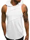 OZONEE Herren Tank Top Tanktop Kapuze Tankshirt Ärmellos Bodybuilding Shirt Unterhemd T-Shirt Tshirt Tee Muskelshirt Achselshirt Trägershirt Ärmellose Training MAD/2538 WEIß M