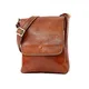 modamoda de - A001 - ital. Umhänge-/Aktentasche aus Leder, Farbe:A001 Small Cognac