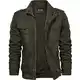 KEFITEVD Herbstjacke Herren Feldjacke Business Jacke Army Jacke Winter Herrenjacke Frühlingsjacke Kurz Parka Freizeitjacke Cargo Jacke Männer Vintage Grün M