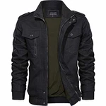 KEFITEVD Herren Jacke Militärische Taktische Jacke Schwarz