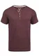 !Solid Volker Herren T-Shirt Kurzarm Shirt Mit Grandad-Ausschnitt, Größe:M, Farbe:Wine Red Melange (8985)