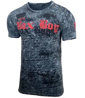 Baxboy Herren Rundhals Vintage T-Shirt Slim Fit Design Fashion Top Print Shirt 102 Baxboy Herren Rundhals Vintage T-Shirt Slim Fit Design Fashion Top Print Shirt 102