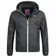 Höhenhorn 3O1 Rigi Herren Regen Jacke Weißer Zipper Schwarz Gr M
