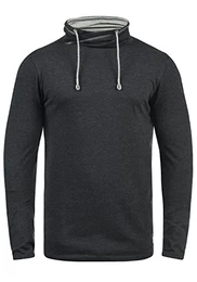 Blend BHPallo Herren Longsleeve Langarmshirt Shirt mit Tube-Neck-Kragen, Größe:2XL, Farbe:Charcoal (70818)