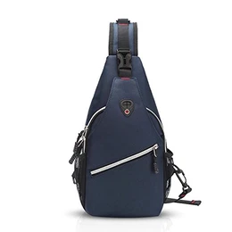 Unisex Brusttasche Sling Bag Ultralight Daypacks Crossover Rucksack mit USB-Ladeanschluss Umhängetasche Schultertasche Reiserucksack Crossbody Bag zum Sport Reisen Joggen Hiking Polyester Blau