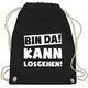 Shirtracer Sprüche - Bin da kann losgehen - Unisize - Schwarz - turnbeutel bin da kann losgehen - WM110 - Turnbeutel und Stoffbeutel aus Bio-Baumwolle
