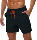 Badehose Herren Lang Schwimmhose Kurz Hose Lässige Badeshorts Leicht Sommerhose Freizeit Boardshorts Sommer Schwimmshorts Sport Wassershorts mit Taschen Strandshorts Sommershorts Urlaub Shorts