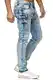 Red Bridge Herren Jeans Hose Patched Chain Hellblau W34 L32