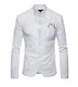 Runyue Herren Sakko Beiläufiger Zwei Tasten Stilvoller Anzug Jacken Sweatjacke Anzugjacken Jacke Jackett Weiß M