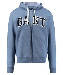 GANT Herren Sweatjacke mit Kapuze Outline Full Zip Hoodie darkblue (83) M