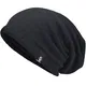 VECRY Herren Baumwolle Mütze Strickmützen Slouch Beanie Schädel Cap Winter Sommer Hüte (305-Schwarz)