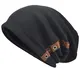 VECRY Herren Baumwolle Mütze Strickmützen Slouch Beanie Schädel Cap Winter Sommer Hüte (020-Schwarz)