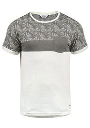 !Solid Florian Herren T-Shirt Kurzarm Shirt Rundhals-Ausschnitt aus 100% Baumwolle Meliert, Größe:M, Farbe:Mid Grey (2842)